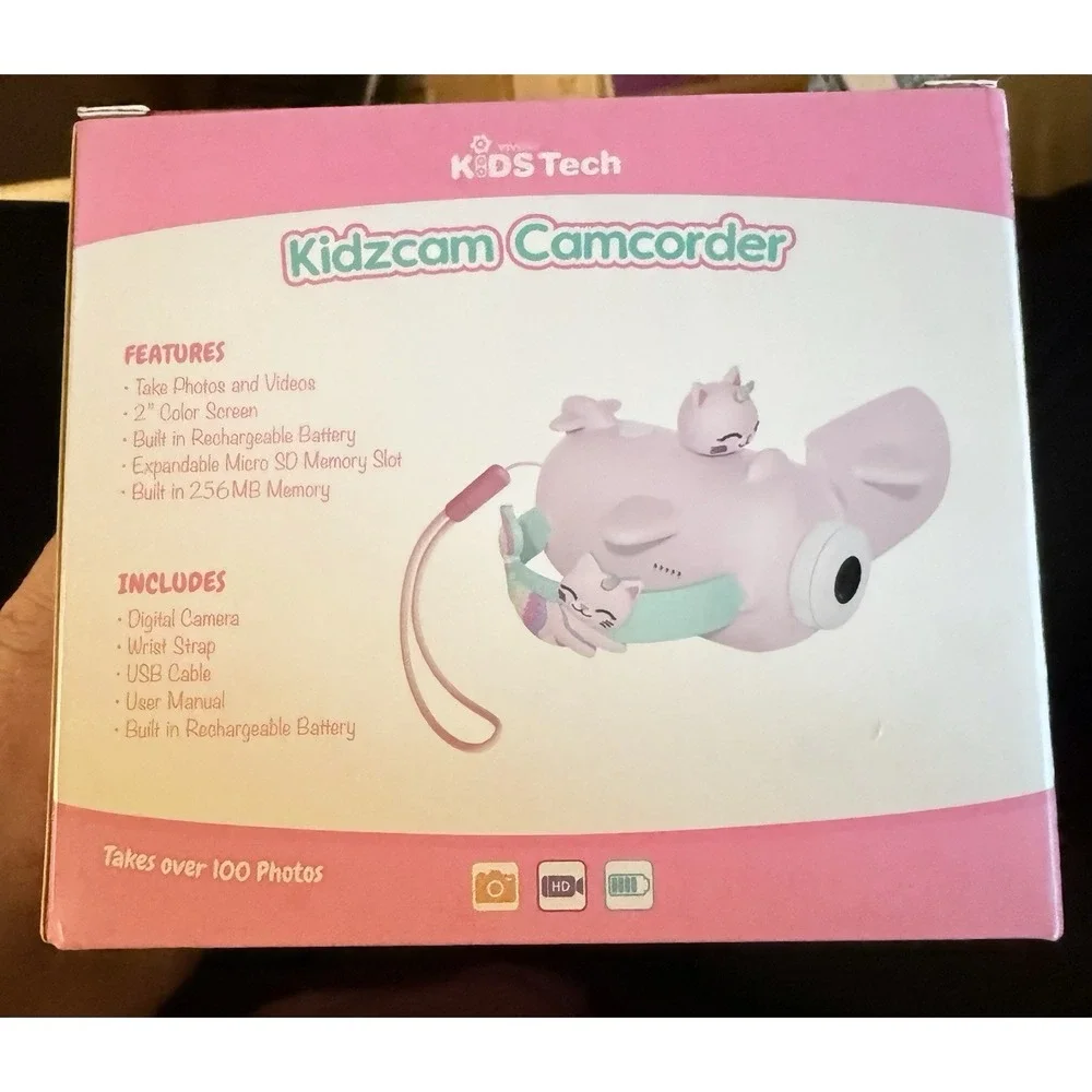 Vivitar KIDS Tech Kidzcam Handheld Camcorder HD 2in LCD MicroSD USB Pink